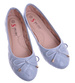Niebieskie balerinki damskie z kokardą /E8-2 10464 S252/