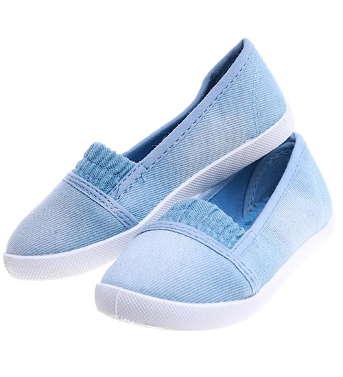 Wiosenne dziecięce trampki slip on Liht Blue /F7-2 13693 T037/