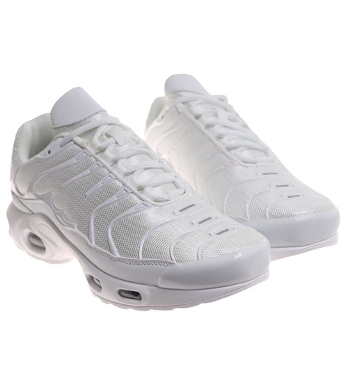 Białe sznurowane męskie buty sportowe /B4-3 17967 W388/