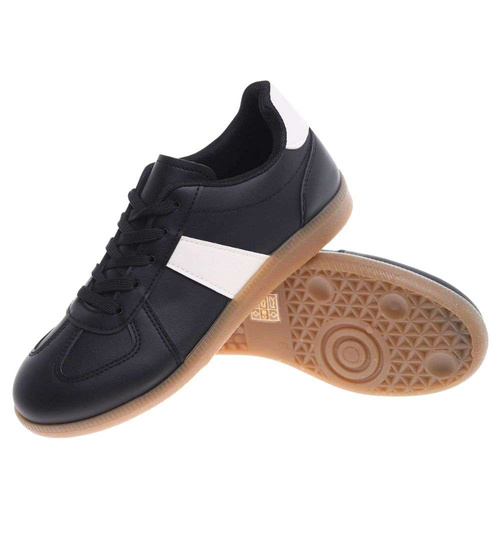 Wiązane snekaersy damskie białe wygodne /A3-3 18715 T177/