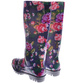 Wysokie damskie kalosze w kolorowe kwiaty /G7-1 12414 S245/