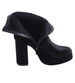 Welurowe czarne botki damskie na platformie /J5-2 H2 18391 G284/