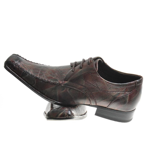 Półbuty męskie pantofle BRĄZOWE/ B2-3 9780 S097/