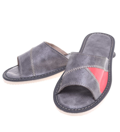 Szare klapki domowe /A4-1 10928 S195/