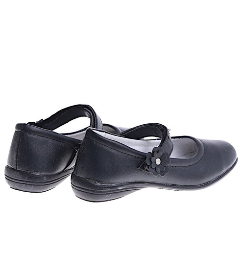 Czarne dziewczęce balerinki z paseczkiem /A6-3 14962 S089/