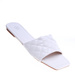 Płaskie Białe klapki damskie /F2-2 13704 T196/