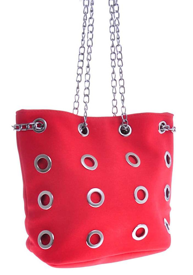 Klasyczna torebka damska Czerwona /H2-K25 TB88 S/