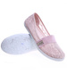 Przewiewne damskie tenisówki slip on z koronki Różowe /G9-2 14550 S154/