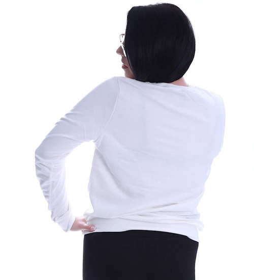 Ecru sportowa bluza damska Im Sorry /H2 UB527 T149/