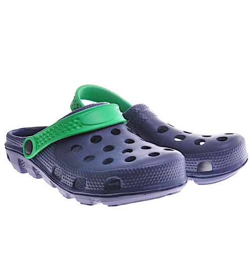 Gumowe klapki dziecięce Granatowe /B2-1 10872 S097/