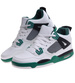Wysokie męskie buty sportowe sneakersy White Green /B1-2 17217 T682/