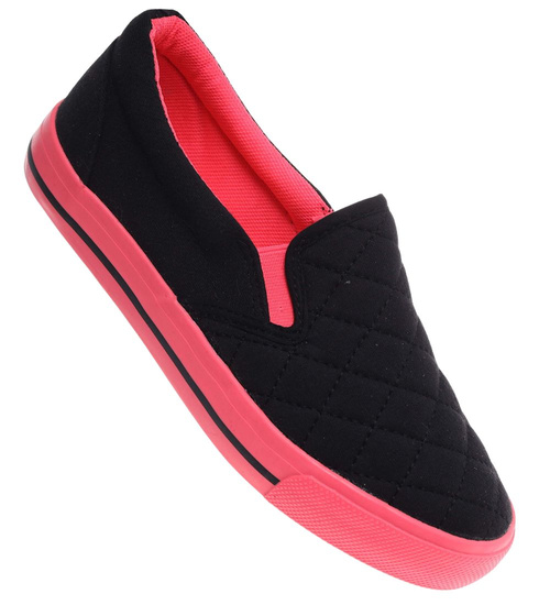 Czarno fuksjowe dziewczęce tenisówki /A1-2 15902 T075/