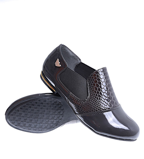 Szare dziewczęce wsuwane półbuty sztyblety /G1-2 14932 T039/