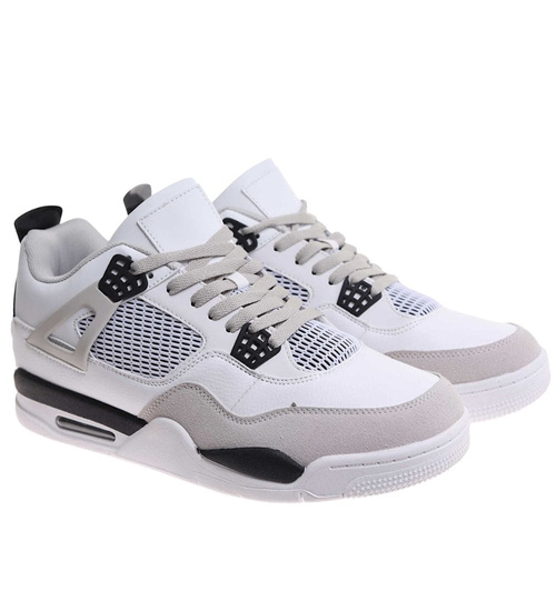 Beżowe wysokie buty sportowe męskie /E8-2 17961 W308/