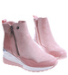 Różowe damskie sneakersy na koturnie /D9-3 14628 T3/