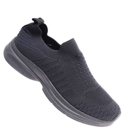 Wsuwane szare sneakersy dla chłopca /F3-2 18022 T283/