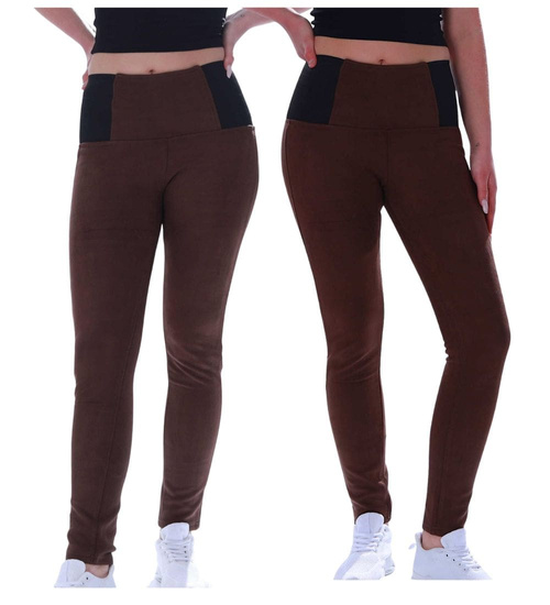 Brązowe legginsy damskie /H2 K65 UB931G8-6/