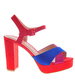 Czerwone damskie sandały na szpilce /A6-3 12222 T196/