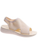 Beżowe elastyczne sandały na platformie /E4-3 17513 W132/