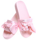 Różowe klapki damskie z kokardą /c7-2 4196 S096/