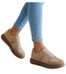 Zamszowe trampki damskie na platformie Khaki /D2-1 18815 W288/