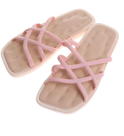 Klapki damskie plażowe wodoodporne różowe /F3-1 17801 G089/