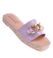 Fioletowe klapki espadryle z łańcuchem /E9-3 11484 T297/
