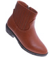 Karmelowe botki damskie z suwakiem /G4-1 15155 S290/