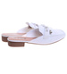 Białe klapki na płaskim obcasie /E8-2 17607 T182/