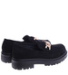Czarne półbuty loafersy na niskiej platfomie /C7-2 14873 T485/