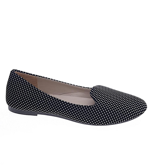 Czarne klasyczne damskie balerinki /A4-2 13135 S296/