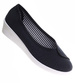 Wsuwane czarne tenisówki na niskim koturnie /D1-1 16632  T155/