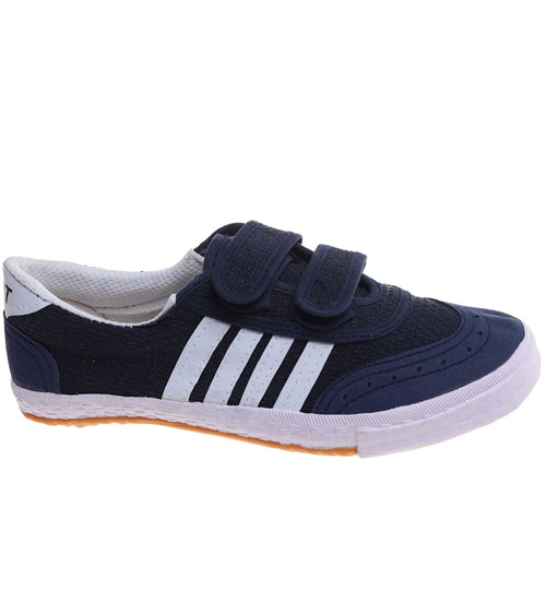 Granatowe trampki halówki na rzepy /D7-1+H2 18083 T186/