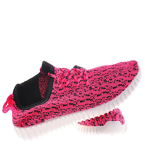 Lekkie damskie buty sportowe Fuksja /C4-1 12306 T199/