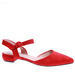 Czerwone balerinki z otwartymi piętami /H2-B1-2 14596 S192/