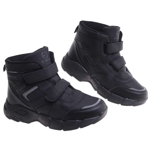 Ocieplane chłopięce półbuty na rzepy /D5-2 18464 T285/