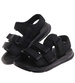 Czarne chłopięce sandały na rzepy /G7-2 17895 T155/