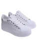 Białe damskie trampki na platformie /A10-2 18093 T288/