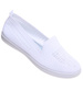 Materiałowe ażurowe białe wsuwane półbuty damskie /G9-3 15945 T136/