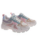 Sznurowane buty sportowe z pastelowymi dodatkami /A4-1 8767 W235