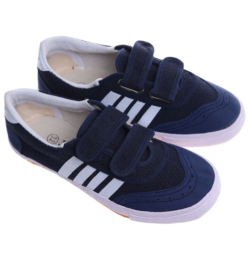 Granatowe trampki halówki na rzepy /D7-1+H2 18083 T186/