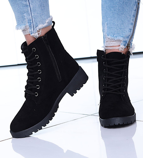 Ocieplane czarne trapery timberki /G11-2 15133 T478/