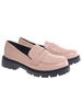 Beżowe półbuty loafersy damskie na platformie /H2 18628 W147/