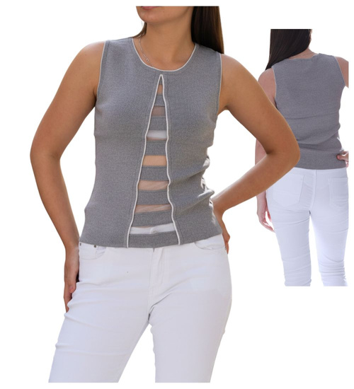 Koszulka damska bezrękawnik Zielona /H2 K49 ub977 S0/