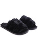 Pluszowe czarne kapcie dziewczęce /G11-1 17159 G8-6/