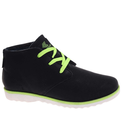 Wysokie jesienne trampki męskie Czarne /E9-2 18053 T230/