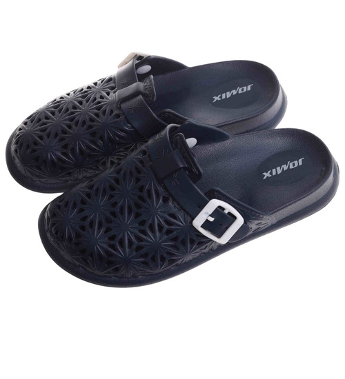 Klapki damskie Ażurowe buty na plażę Granatowe /H2 17854 G008/