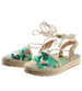 Sandały espadryle na platformie Zielone /A1-3 8115 S204/