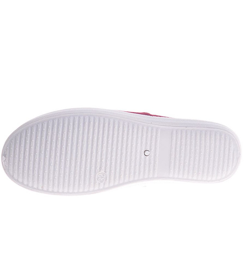 Sznurowane tenisówki dziewczęce Bordowe /D8-1 11158 T007/