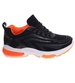  Sznurowane chłopięce buty sportowe Czarno pomarańczowe /G12-1 18089 T333/